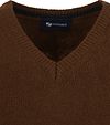 Suitable Pullover i uld med V-hals i brun Product / Detail