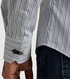 Camicia Vanguard a righe azzurra Model / Detail