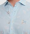 Camisa Vanguard con estampado azul claro Model / Detail