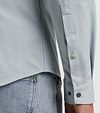 Cast Iron Overhemd Twill Jersey Lichtblauw Model / Detail