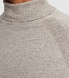 Cast Iron Rollkragenpullover Melange Grau Model / Detail