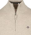 Gant Half Zip Trui Lichtbeige Product / Detail