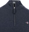 Gant Halfzip-Wollpullover Melange Blau Product / Detail