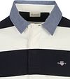 Gant Heavy Rugger Shield Polo Randig Marinblå Vit Product / Detail