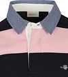 Gant Heavy Rugger Shield Poloshirt Streifen Navy Rosa Product / Detail