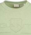 Gant Sweater Embossed Logo Lichtgroen Product / Detail