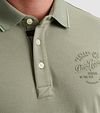 PME Legend Poloshirt Piqué Logo Grau Grün Model / Detail