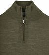 KING Essentials The Michael Half Zip Pull Army Merino Verde Product / Detail