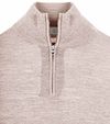 King Essentials The Michael Half Zip Pull de merino en greige Product / Detail