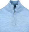 King Essentials The Michael Half Zip Pull Merino Light Blue Product / Detail