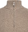 Maglione R2 Half Zip Heavyknit in lana merino marrone chiaro Product / Detail