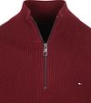 Tommy Hilfiger Half Zip Kabel Pullover Bordeaux Product / Detail