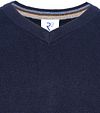 Sweter R2 z dekoltem V z wełny merynosów w kolorze granatowym Product / Detail
