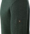 Jersey Half Zip No Excess de punto con textura jaspeada en verde oscuro Product / Detail