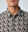 No Excess Short Sleeve Hemd Print Groen Model / Detail