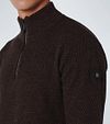 No Excess Half Zip Trui Coffee Model / Detail