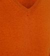 Steppin' Out Tröja Med V-ringning i Bomullskashmir Orange Product / Detail