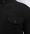 Petrol Cardigan Sitka Noir Model / Detail