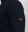 Petrol Kabelstrickjacke Nunam Navy Model / Detail