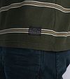 Petrol T-Shirt Rugby Gestreept Donkergroen Model / Detail