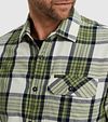 PME Legend Chemise A Carreaux Vert Model / Detail