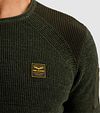 PME Legend Sweater Rib Melange Dark Green Model / Detail