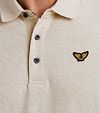 PME Legend Poloshirt Jacquard Jersey Ecru Model / Detail