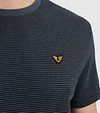 PME Legend T-Shirt Textured Stripe Navy Model / Detail