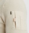 PME Legend Veste en Maille Structurée Écru Model / Detail