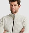 PME Legend Veste Zippée Sweat Ecru Model / Detail