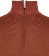 Sweter R2 Half Zip z wełny merynosów w kolorze brique Product / Detail