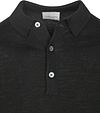 Profuomo Longsleeve Polo Shirt Merino Wool Black Product / Detail