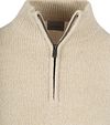 Pullover Suitable Half Zip in lana cotta ecrù Product / Detail
