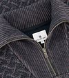 Maglione melange blu navy con half zip State Of Art Product / Detail