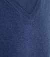 Kaszmrowy sweter z dekoltem w serek w kolorze kobaltowym Product / Detail