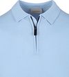 Suitable Knitted Polo Demi-Zip Bleu Clair Product / Detail