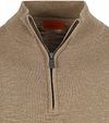 Suitable maglione Half Zip in filato slub beige Product / Detail