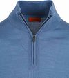 Suitable Merino Half Zip Trui Ink Blauw Product / Detail