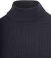 Suitable sweter z golfem w warkoczowy splot, granatowy Product / Detail