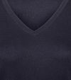 Steppin' Out Women Pullover Cotton Cashmere V-Neck Navy Product / Detail