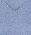 Steppin' Out Women Pullover V-Neck Merino Wool Mid Blue Product / Detail