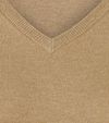 Steppin' Out Women Pullover V-Neck Merino Wool Camel Product / Detail