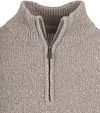 Suitable Jersey de lana hervida con media cremallera en color taupe Product / Detail