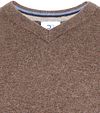 Sweter R2 z dekoltem w serek z wełny merynosów w kolorze taupe Product / Detail