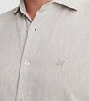 Camisa de lino Vanguard beige Model / Detail
