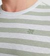 T-Shirt Vanguard de rayas en verde Model / Detail