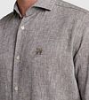 Vanguard Chemise De Lin Marron Model / Detail
