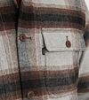 Vanguard Overshirt w kratę z czesanej mieszanki wełny, szary Model / Detail