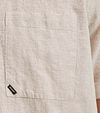 Vanguard Short Sleeve Overhemd Linnen Blend Ecru Model / Detail