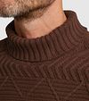 Vanguard Pull Knitted Col Roulé Marron Model / Detail